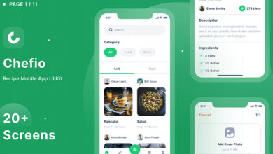 chefio figma recipe app ui kit - scoaillykeeda.com
