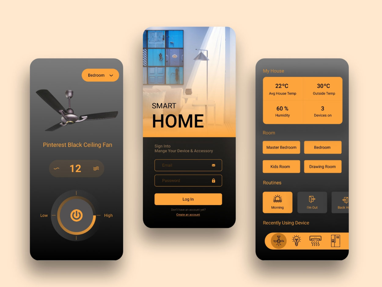 Smart Home Concept App made in Figma - scoaillykeeda.com