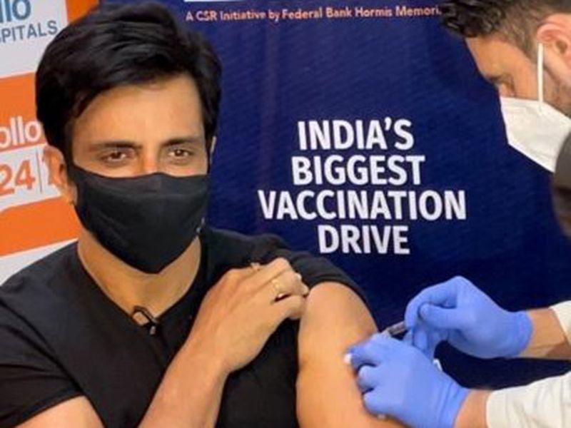 Actor Sonu Sood get COVID-19 vaccine