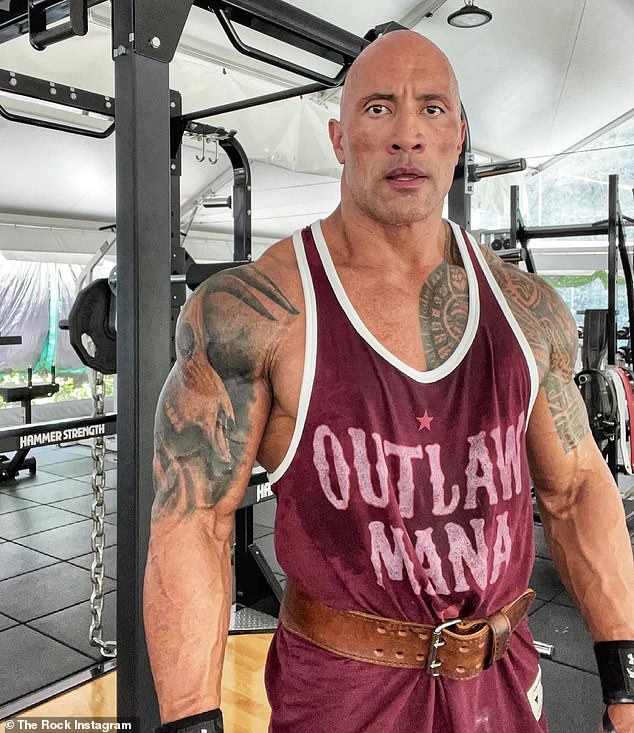 Fighting fit: Dwayne would like to run for President of the United States if he had support