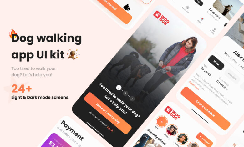 Free Dog Walking App free UI Kit for Figma Free Dog Walking App free UI Kit for Figma - scoailly keeda