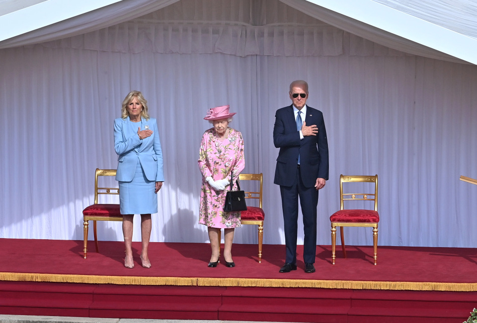 Mr and Mrs Biden met the monarch for the first time earlier this week