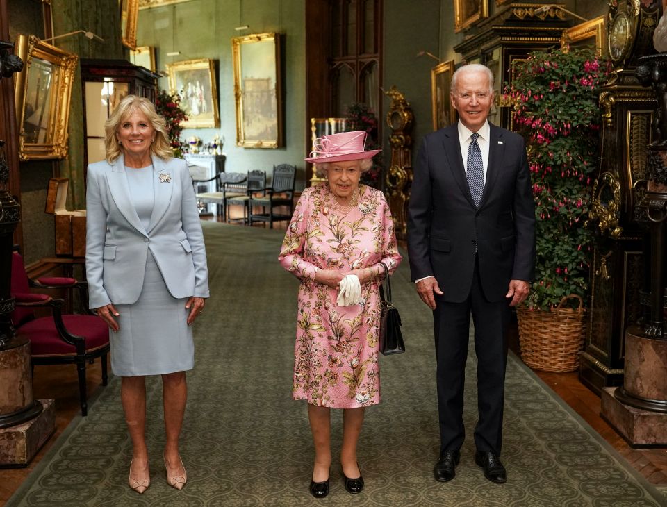 After the US national anthem and a Guard of Honour, the Queen and her guests stepped inside for tea