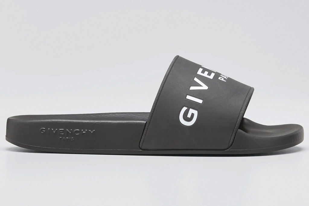 givenchy, slides, logo