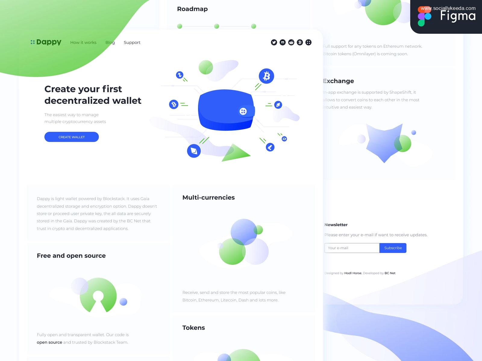 Cryptocurrency Wallet Website Template - Scoaillykeeda.com
