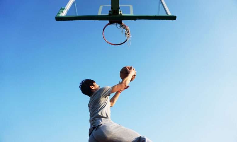 basketball dunk blue game 163452 man dunking the ball