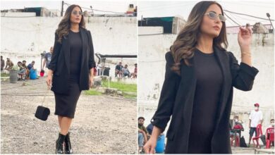 Hina Khan Shares Bts Pictures From Her Song 'Mohabbat Hai' And Her All-Black Avatar Is Impressive