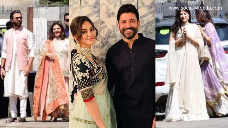 Farhan Akhtar Shibani Dandekar Wedding Guests - sociallykeeda Farhan Akhtar-Shibani Dandekar Wedding: Hrithik Roshan, Rhea Chakraborty, Anusha Dandekar And Others Arrive In Style For The Couple’s Big Day In Khandala (View Pics)