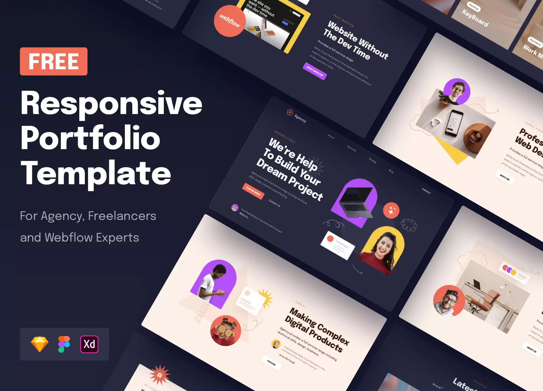 Free Responsive Portfolio Figma Template - Scoaillykeeda.com