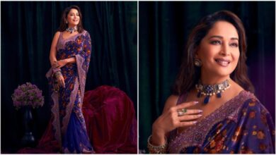 Madhuri Dixit Nene'S Silk Velvet Saree For 'The Fame Game' Promotions Is Pricey, Costs Rs 1.15 Lakh!